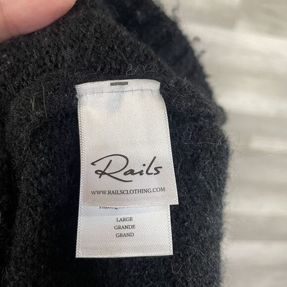 Rails Sylvia Honeycomb Multi Striped sweater Size Large Alpaca Blend Soft Cozy - Picture 10 of 12